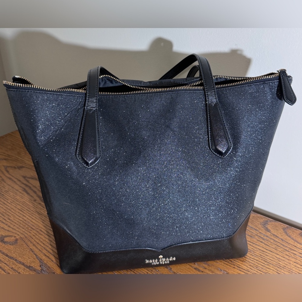 Kate Spade Lola Glitter Tote (Black)
